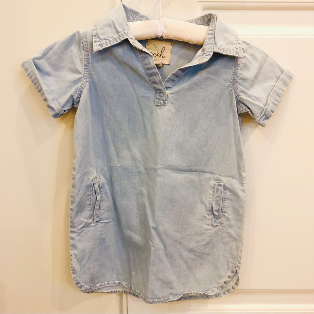 Girls Denim Shirtdress